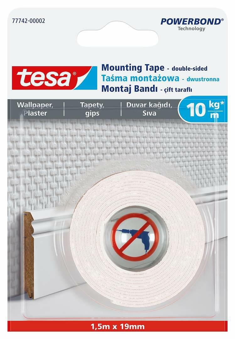 Tesa Tesa Taśma montażowa do mocowania na tapety 5 m x 19 mm