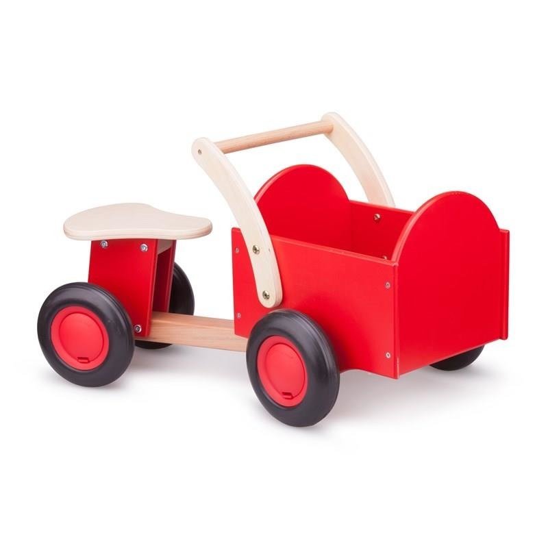 New Classic Toys - 11400 - zabawki - dzieci drewniane ślizganie z skrzynką w kolorze czerwonym