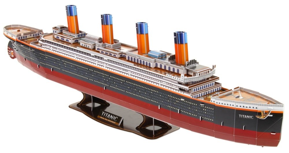 Puzzle 3D Titanic Duży Statek 81 cm 116 Elementów