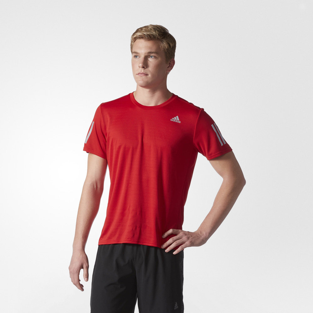 Adidas RS SS Tee Koszulka M, dla mężczyzn, czerwony, S BP7433