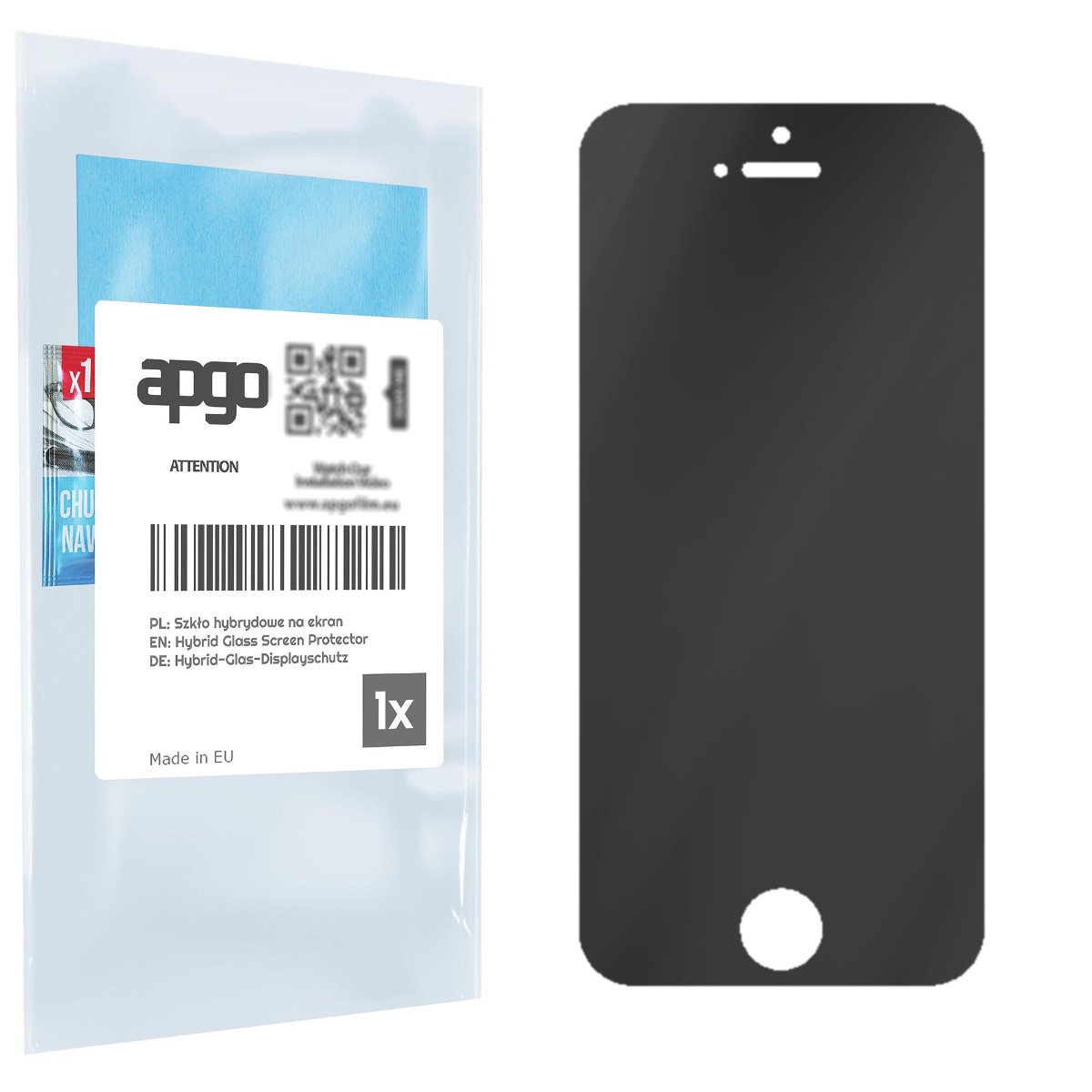 Filtr prywatyzujący Privacy 7H do Apple iPhone SE (2016 pierwszy model) - apgo Flexible Glass niepękający