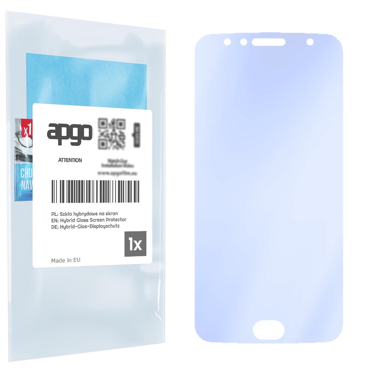 Szkło ochronne na ekran Hybrydowe 9H zamiennik hartowanego do Motorola Moto G5S Plus - apgo PRO Flexible Hybrid Glass nie pękające