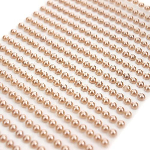 Perełki samoprzylepne 4mm 440szt. - beżowe