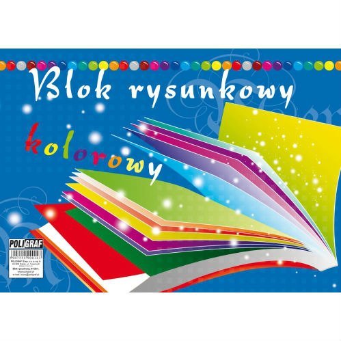 Poligraf Blok biurowy Rysunkowy A4 kolorowy S1024