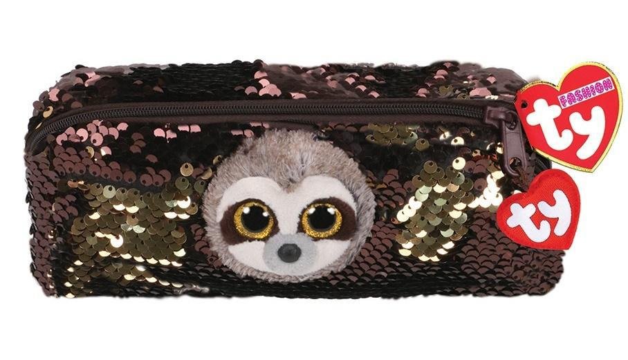 Piórnik saszetka, dla dziewczynki, Ty Inc., cekinowy, złoty