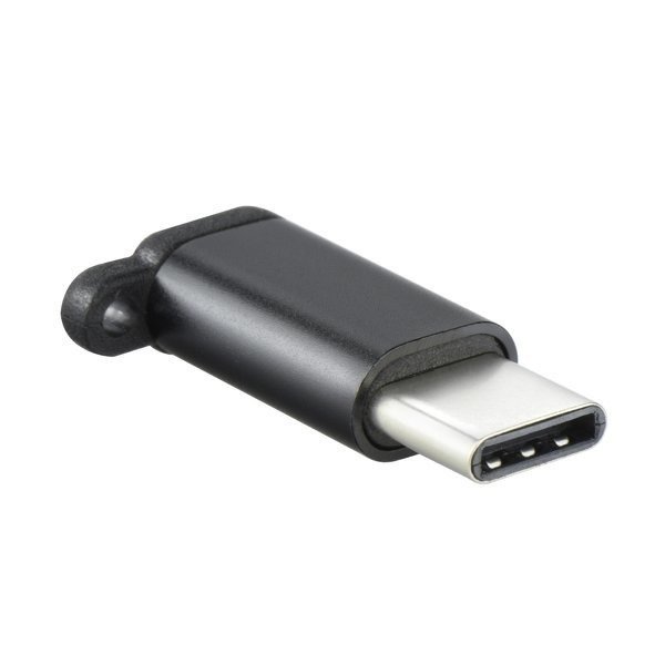 Adapter ładowarki Micro USB do USB-C [PA30] zawieszka czarna