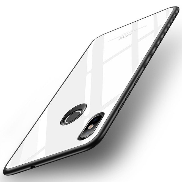MSVII Tempered Glass Case etui pokrowiec nakładka ze szkła hartowanego Xiaomi Mi 8 SE biały Biały Xiaomi Mi 8 SE