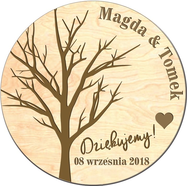 Podziękowanie dla gości ślub, wesele magnes mk4