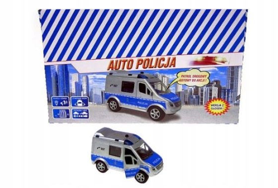 Hipo Auto Policja Van 11cm z głosem p12