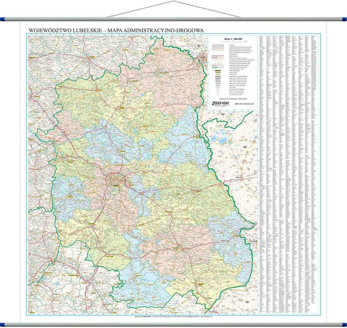 EkoGraf, mapa ścienna Województwo lubelskie 1:200 000