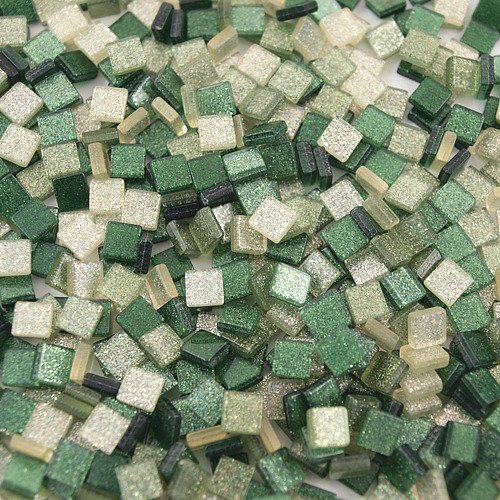 Mozaika glitter zielona 5x5 mm - 700 sztuk