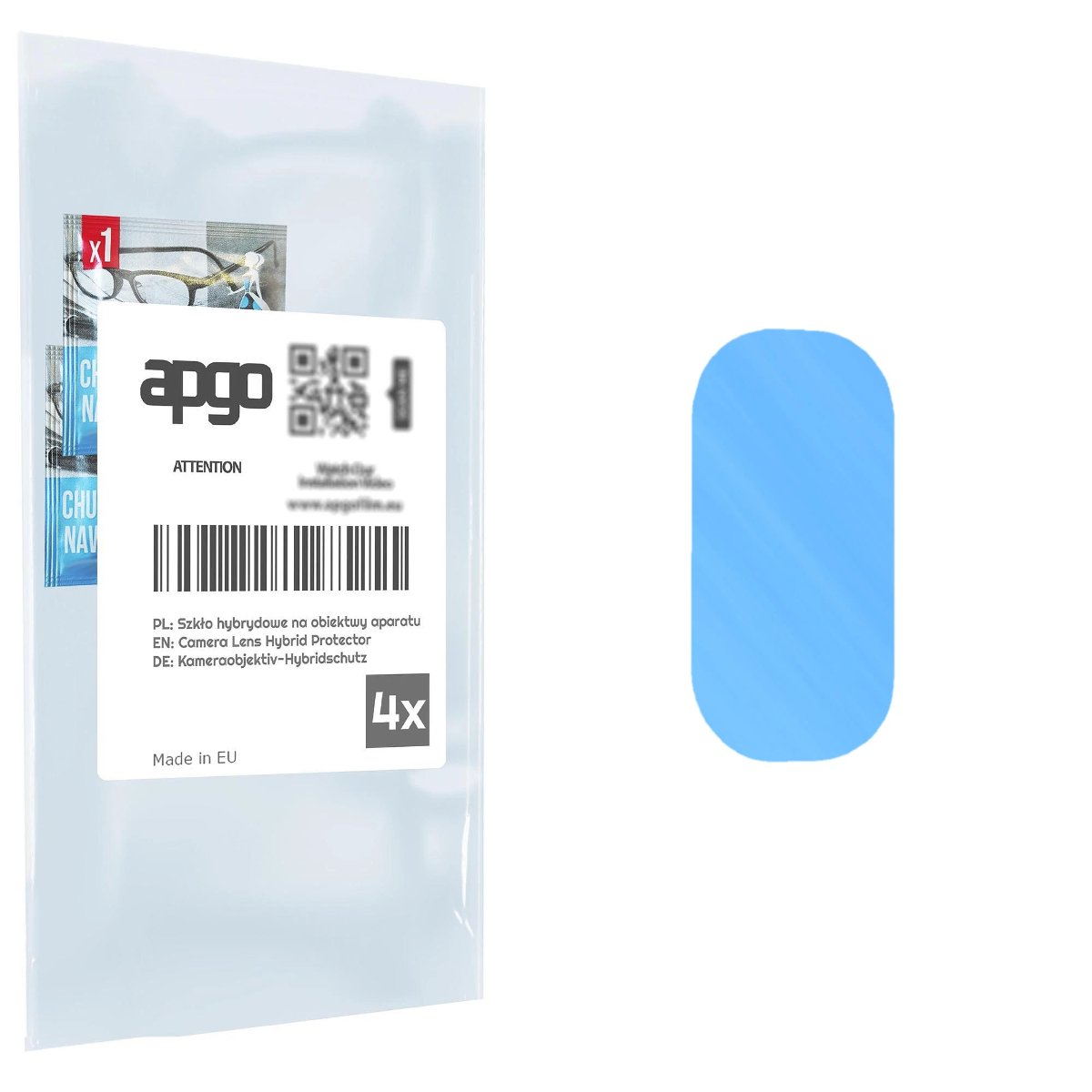 4x Szkło hybrydowe na aparat obiektyw kamerę 9H do Samsung Galaxy A20 - apgo hybrid Camera Lens Protector