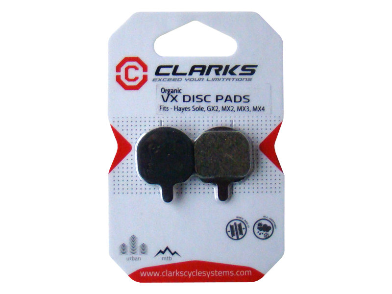 Clarks okładziny hamulcowe do Hayes Sole organicznych, vx828 °C VX828C