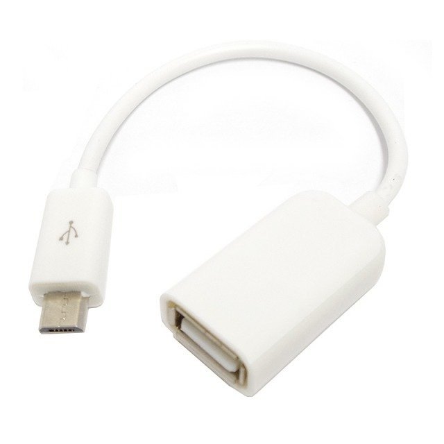 NoName Adapter USB Adapter microUSB-USB OTG biały/white 3940