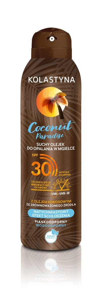 Фото - Крем і лосьйон KOLASTYNA - Coconut Paradise - Suchy olejek do opalania w mgiełce - SPF30