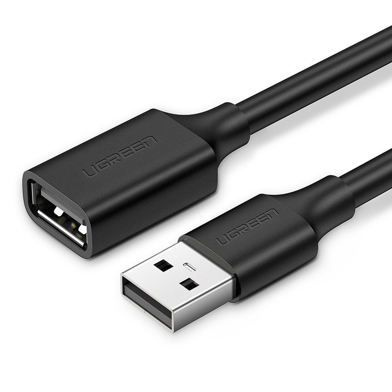 Ugreen Ugreen kabel przewód przejściówka USB (żeński) - USB (męski) 2m czarny (10316) - 2 10316