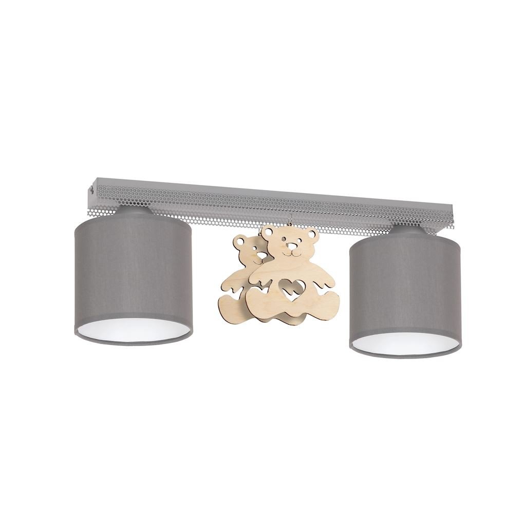 Milagro Lampa sufitowa Miś 2 Szary MLP4964 - MLP4964