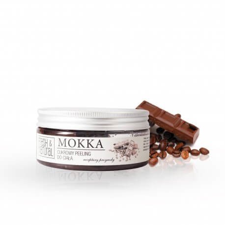 Fresh&Natural Cukrowy peeling do ciała mokka 250g - Fresh&Natural 4048-0