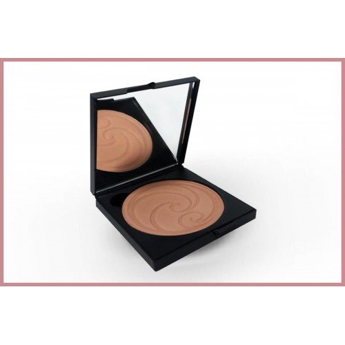 Living Nature, naturalny puder prasowany rozświetlający Deep, 1 szt.