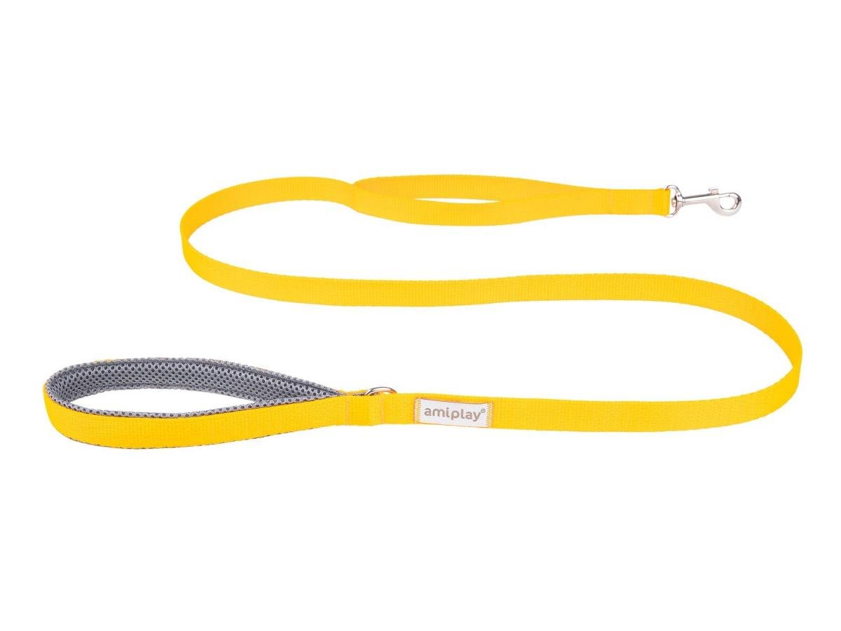 Ami Play Samba Smycz M 150cm x 2cm żółta