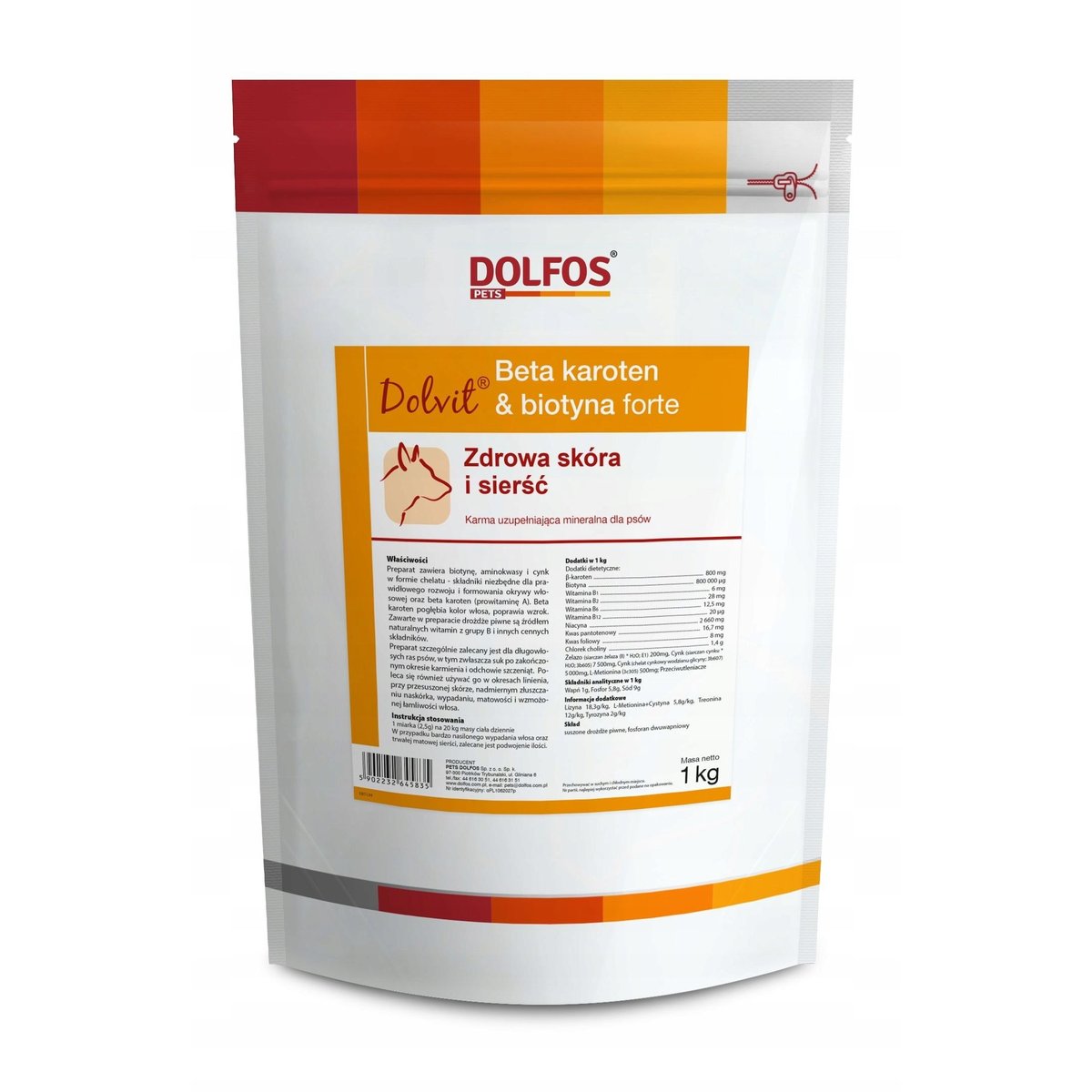 Dolfos Dolvit Beta Karoten&Biotyna Forte proszek 1kg