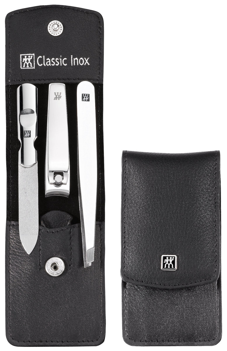 Zwilling Classic Inox etui, 3-częściowy, skóra wołowa czarny 97435-004-0