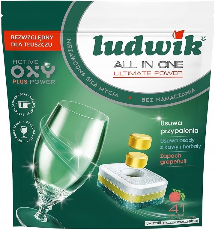 Ludwik All in One Ultimate Power Tabletki do zmywarki Grapefruit 41 szt.