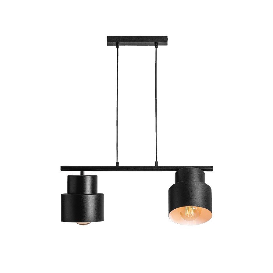 Aldex Kadm 1028H1 lampa wisząca zwis 2x60W E27 czarny