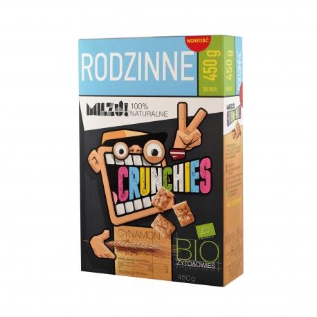 Milzu Płatki Crunchies żytnio-owsiane cynamonowe BIO 450 g Milzu M00-431C-640DA