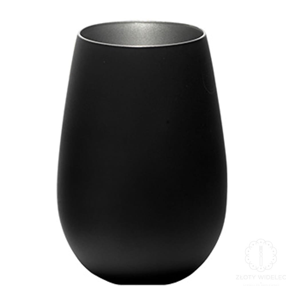 Stolzle Lausitz Olympic czarne ze srebrnym szklanki do drinków, wody, napojów, 465 ml. 6 szt.