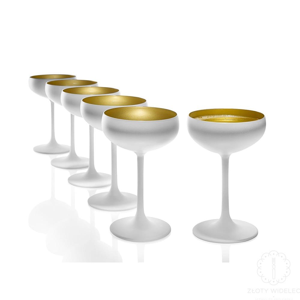 Stölzle Lausitz Olympic zestaw 6 kieliszków do szampana, 230 ml, wykończenie matowe, nadają się do mycia w zmywarce, są przyjazne dla środowiska, wykonane z bezołowiowego szkła kryształowego, wysoka j 2738608