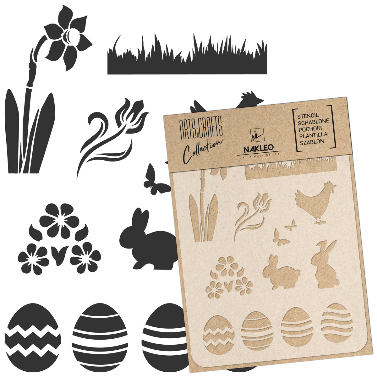Nakleo szablon malarski wielokrotny // WIELKANOC - A5 (15x21cm)