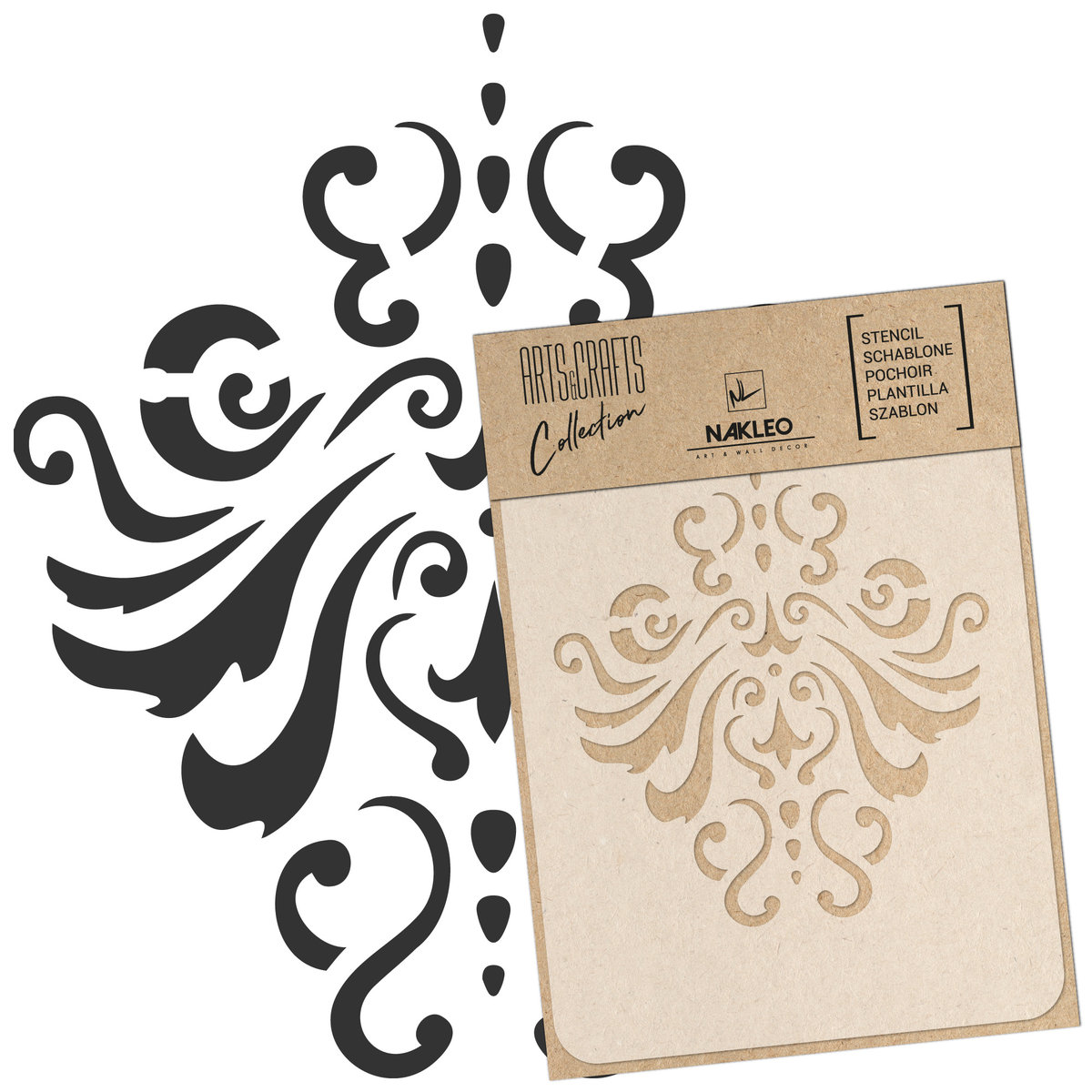 Nakleo szablon malarski wielokrotny // ORNAMENT ADAMASZEK #1 - A4 (21x30cm)