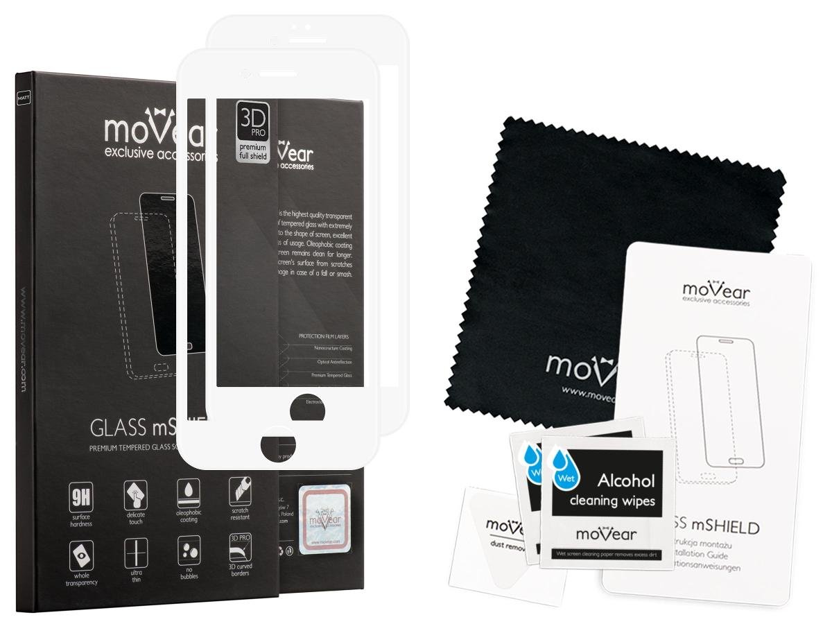 movear 2 szt. MATOWE Szkło Hartowane 3D na Apple iPhone 6 / 6s na Cały Ekran GLASS mSHIELD 3D PRO MATT białe dustFree full glue A0IP6G4M14MWH2