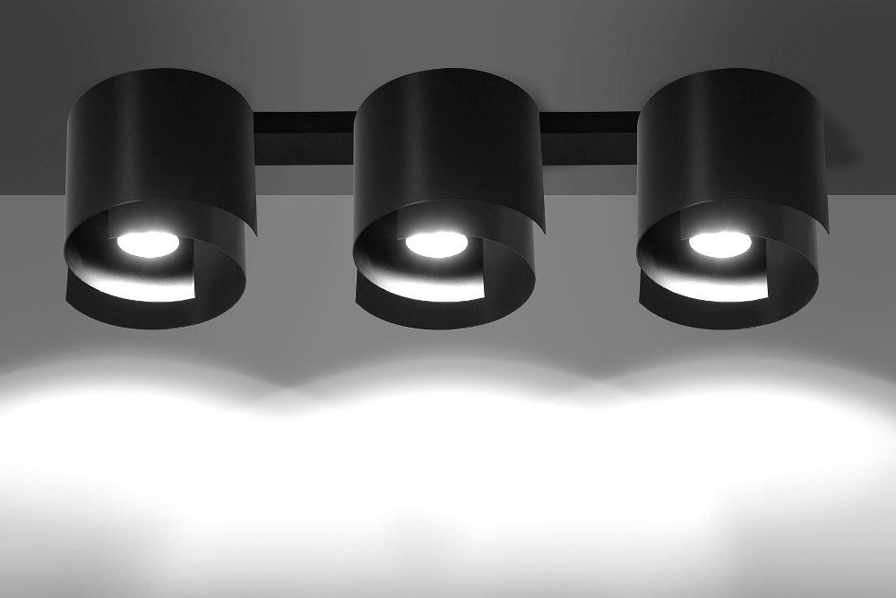 Emibig Style lampa sufitowa 3-punktowa czarna 926/3 926/3