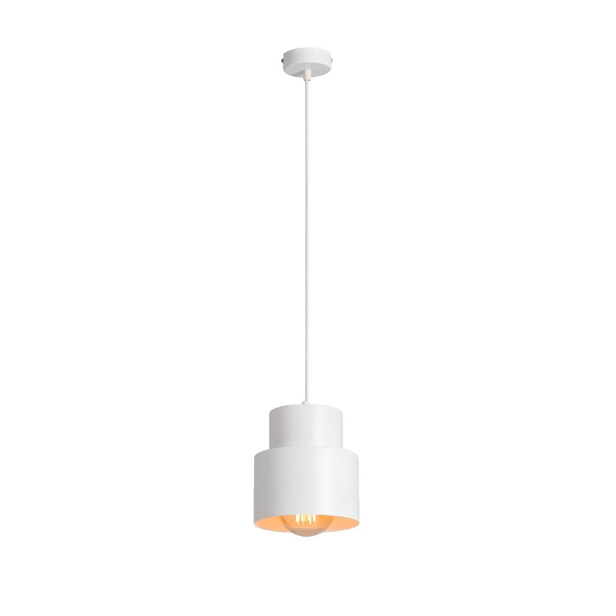 MLAMP Loftowa LAMPA wisząca 1028G ADX industrialna OPRAWA zwis metalowy okrągły biały 1028G