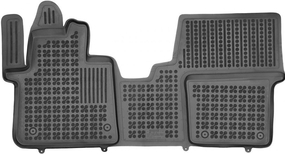 REZAW plast Dywaniki korytka gumowe Citroen Spacetourer / Peugeot Traveller / Toyota ProAce Verso II od 2016 przód 2/3 osobowy, 1 rząd siedzeń 201229P