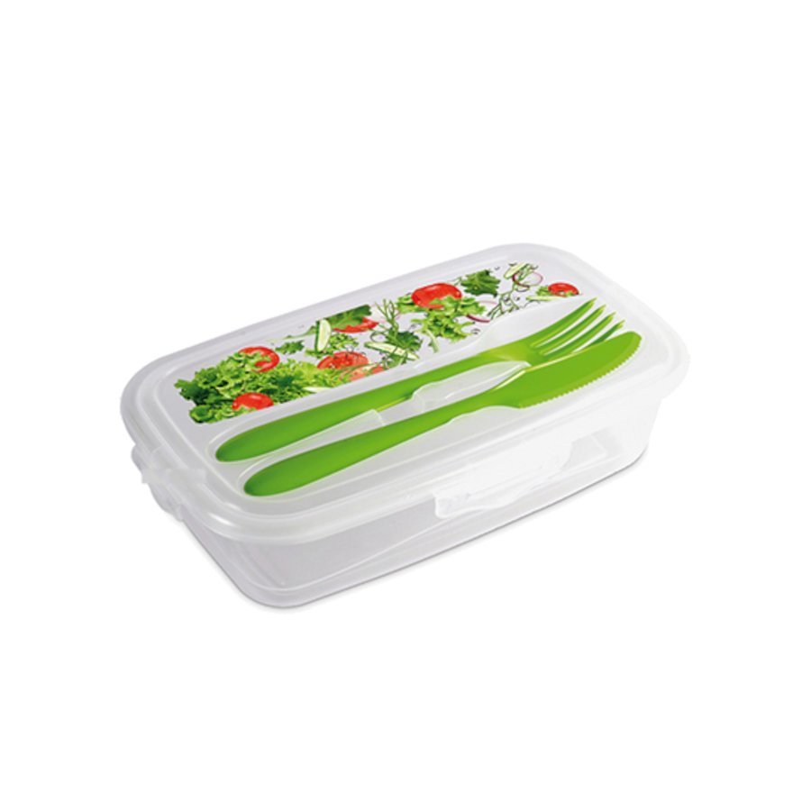 Hega Hega lunchbox Paris sztućce 1 litr 22,5 x 13,8 cm przezroczysty twm_982303