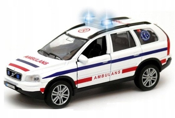 Hipo POGOTOWIE AUTO KARETKA DŹWIĘK ŚWIATŁO 11CM METAL