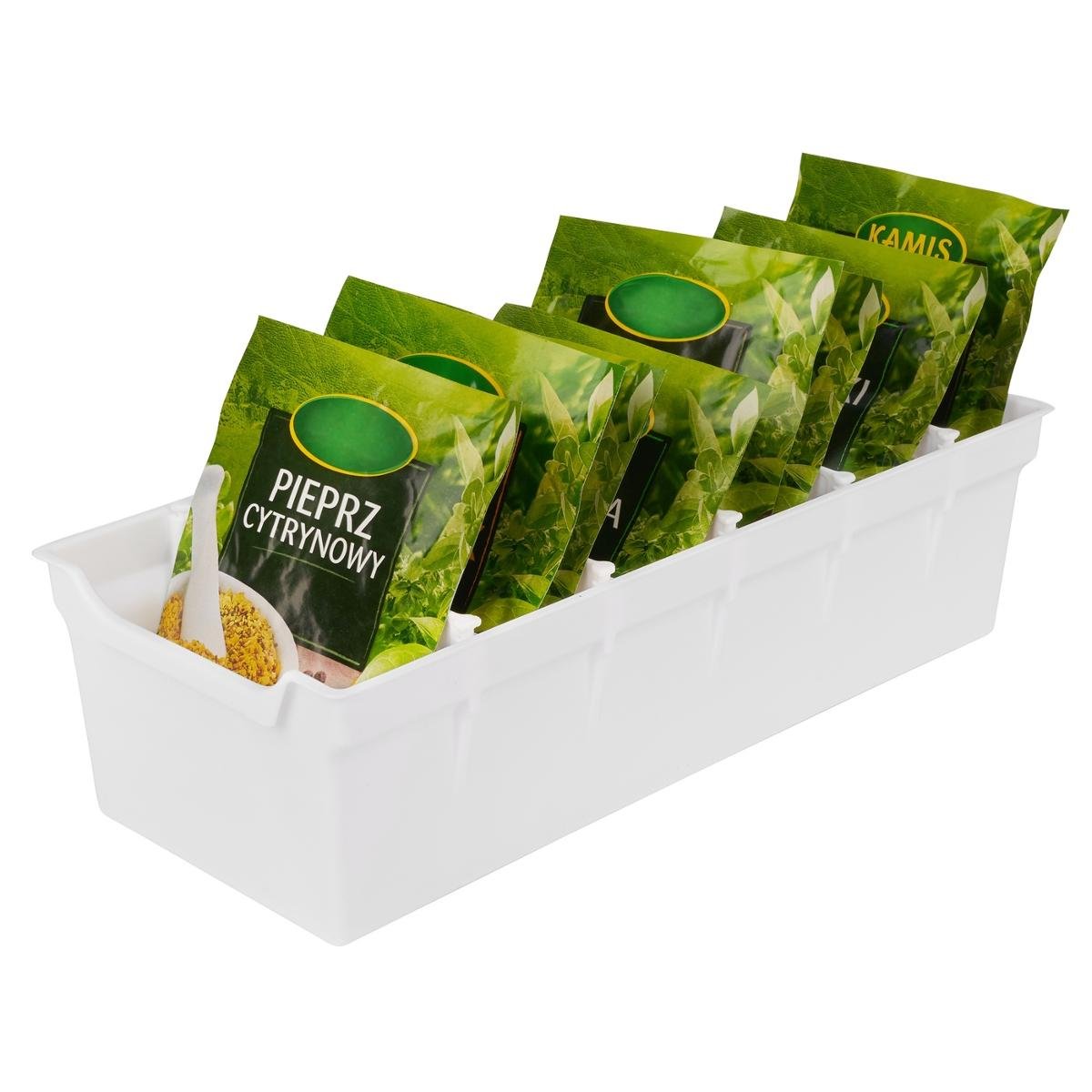 Organizer na przyprawy Primpol 30 x 13,4 x 8 cm biały