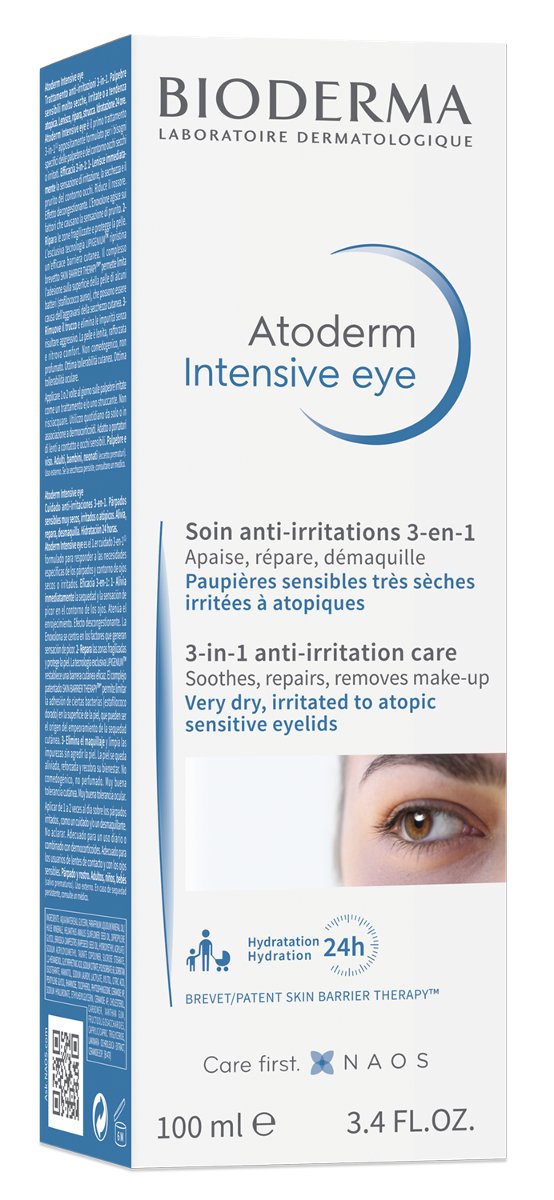 Bioderma Atoderm Intensive Eye mleczko pielęgnujące na podrażnione powieki 100 ml