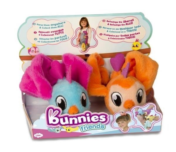 TM Toys Bunnies Friends Pluszowy ptaszek z magnesem 2-pak 097223