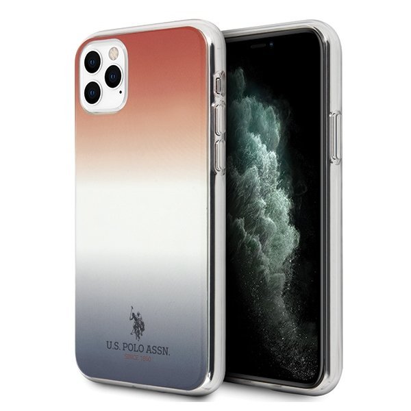 U.S. Polo Assn. Gradient Pattern Collection etui na iPhone 11 Pro Max czerwono-niebieskie USP000030