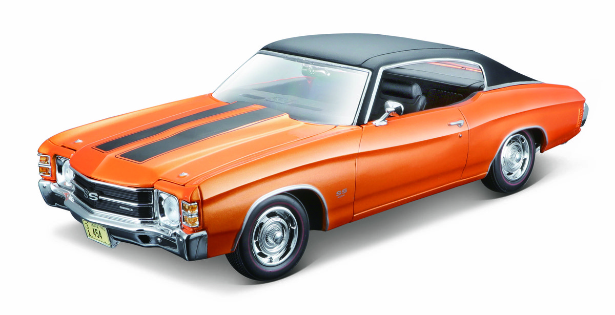 Maisto, model kolekcjonerski Chevrolet Chevelle Ss 454 Sport Coupe 1971 Pomarańczowy 1/18