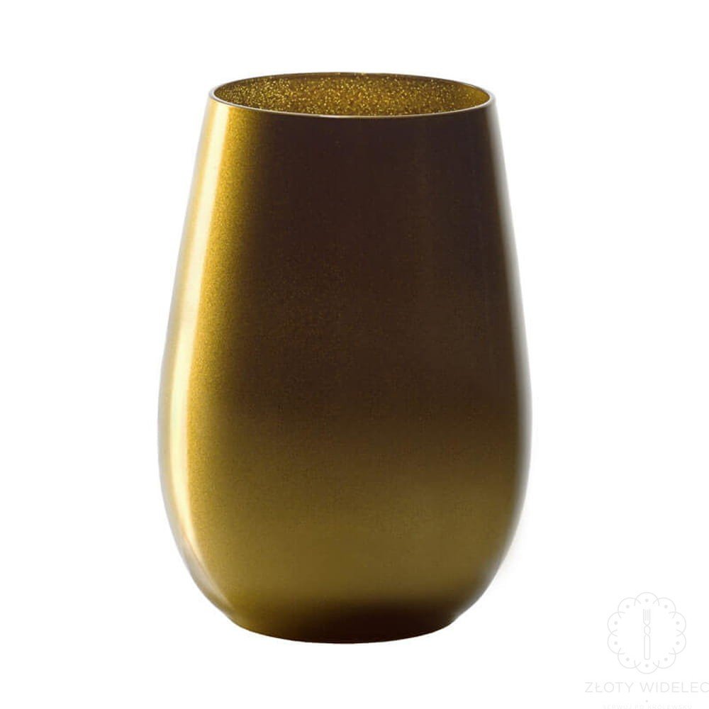 Stolzle Lausitz Olympic złote szklanki do drinków, wody, napojów, 465 ml. 6 szt.