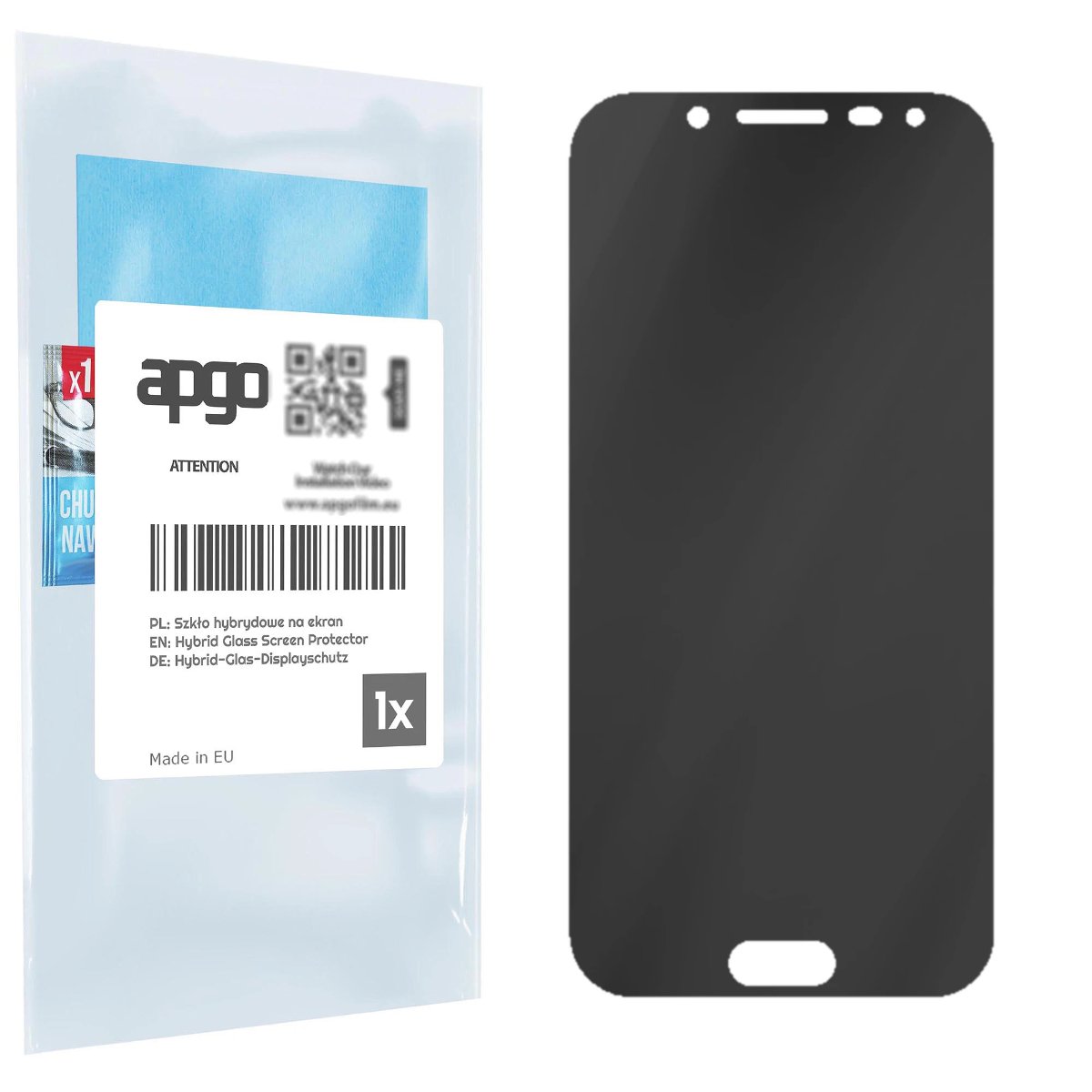 Filtr prywatyzujący Privacy 7H do Samsung Galaxy J5 (2017) - apgo Flexible Glass niepękający
