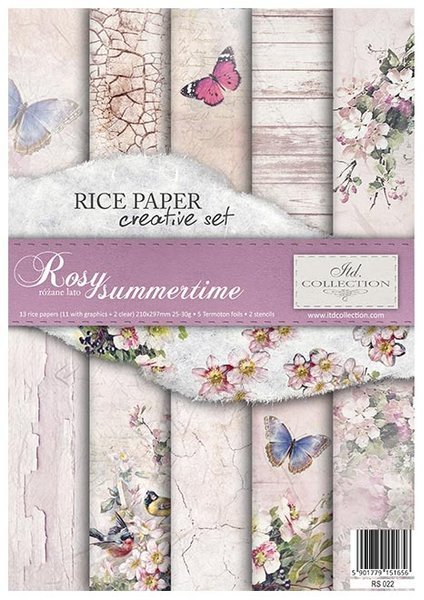 Papier ryżowy, A4, Rosy Summertime