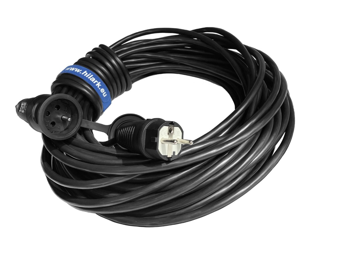 Przedłużacz wzmocniony 3x1,5mm2 - 2m OWY H05VV-F