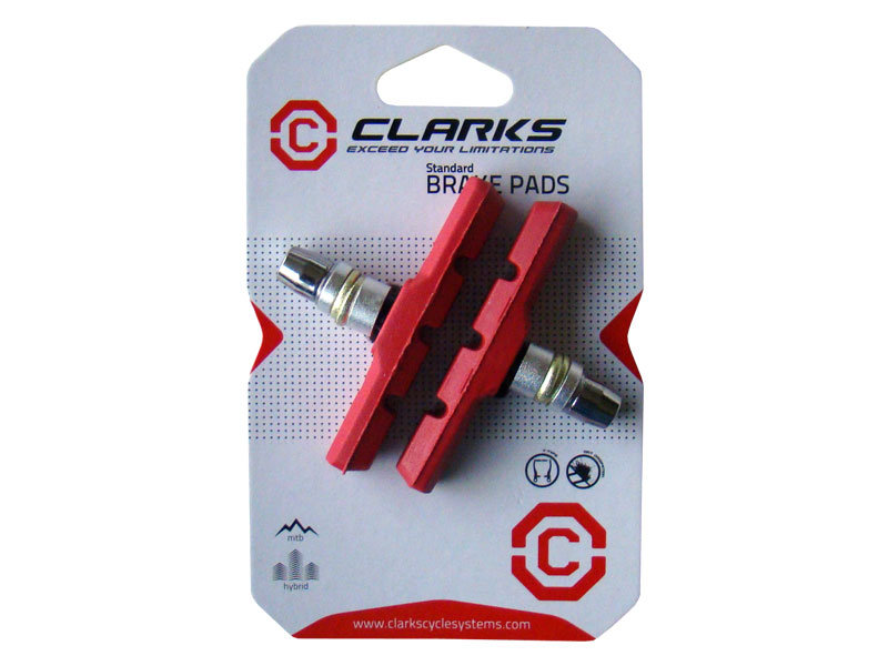 Clarks Klocki hamulcowe CLARK'S CP511 MTB (V-brake, Warunki Mokre) 70mm czerwone A-CLA-CP511