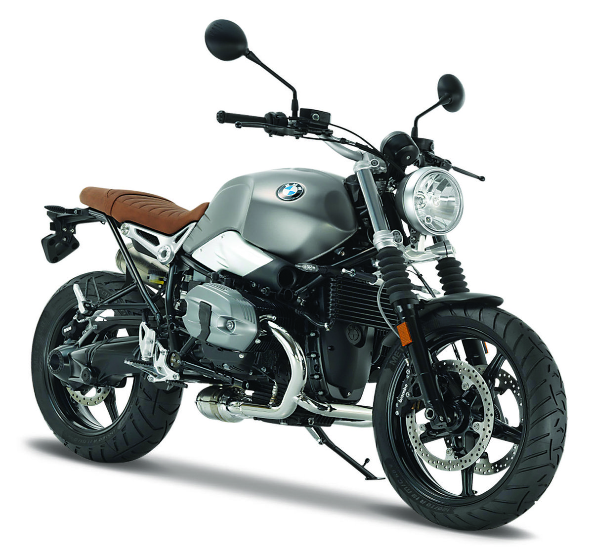 Maisto, model kolekcjonerski Bmw R Ninet Scrambler Z Podstawką 1/18